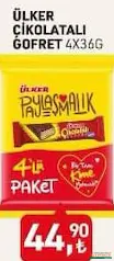 ÜLKER ÇİKOLATALI GOFRET 4X36 G fiyat ve kampanya bilgisi
